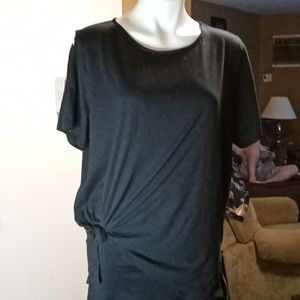 Black cut out sleeve t-shirt